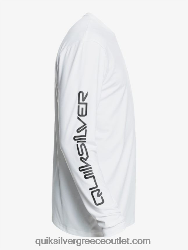 omni session μακρυμάνικο upf 50 μπλουζάκι surf Quiksilver άνδρες 66LP84401 άσπρο
