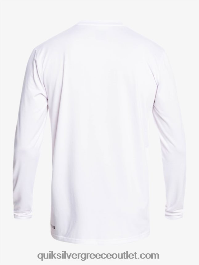 omni session μακρυμάνικο upf 50 μπλουζάκι surf Quiksilver άνδρες 66LP84401 άσπρο