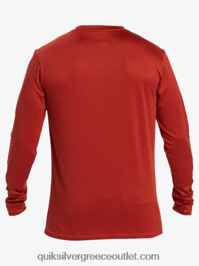 omni session μακρυμάνικο upf 50 μπλουζάκι surf Quiksilver άνδρες 66LP84403 κόκκινη ώχρα