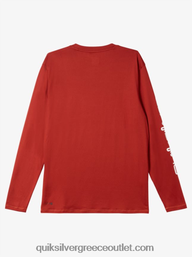 omni session μακρυμάνικο upf 50 μπλουζάκι surf Quiksilver άνδρες 66LP84403 κόκκινη ώχρα
