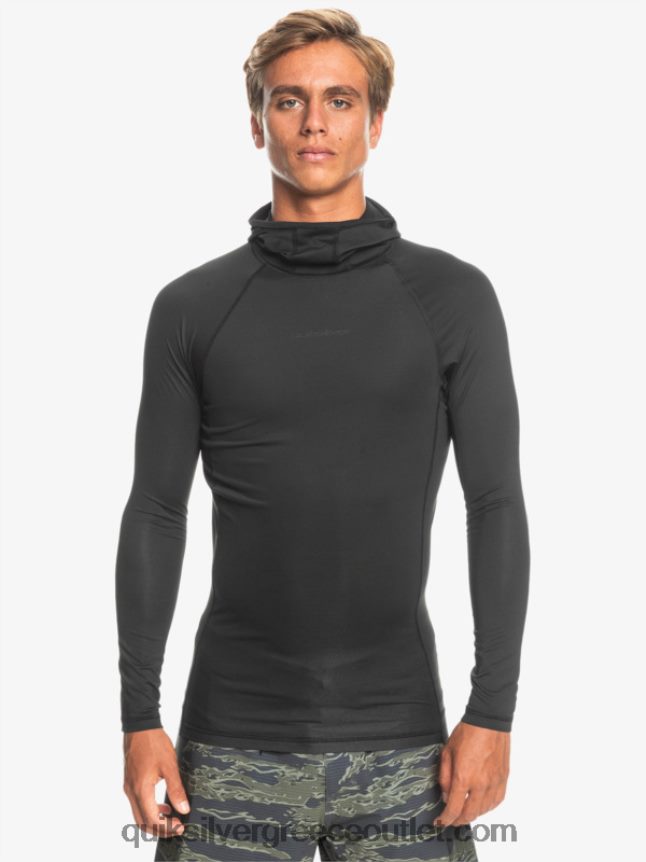 καταιγίδα μακρυμάνικο rashguard Quiksilver άνδρες 66LP841836 μαύρος