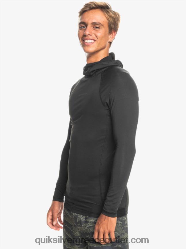 καταιγίδα μακρυμάνικο rashguard Quiksilver άνδρες 66LP841836 μαύρος
