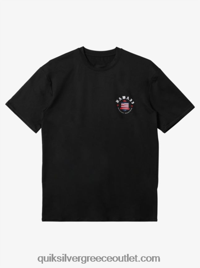 Χαβάη royalty upf 50 κοντομάνικο μπλουζάκι σερφ Quiksilver άνδρες 66LP841123 μαύρος