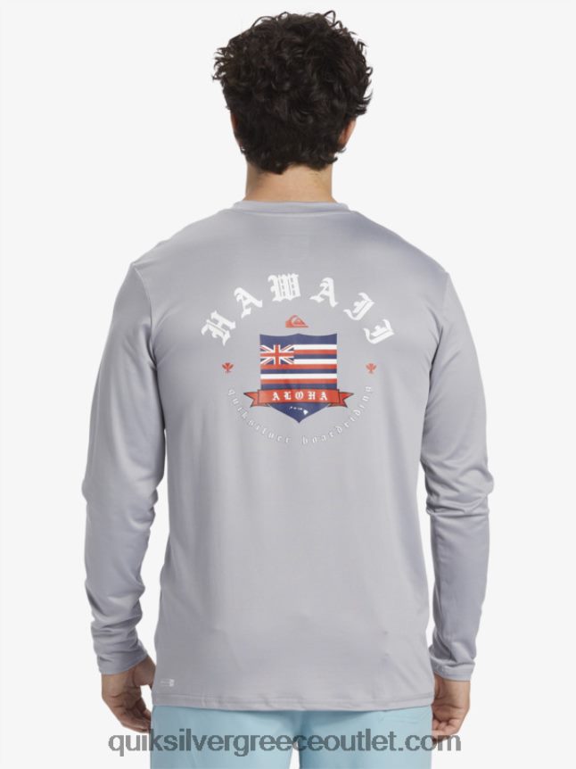 Χαβάη royalty upf 50 μακρύ μανίκι σερφ μπλουζάκι Quiksilver άνδρες 66LP84925 χιονόνερο