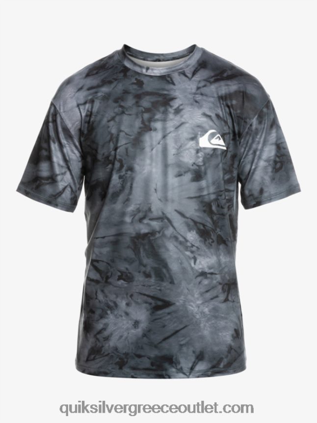 Ψηφιακό μπλουζάκι σερφ με κοντό μανίκι upf 50 Quiksilver άνδρες 66LP841086 μαύρος