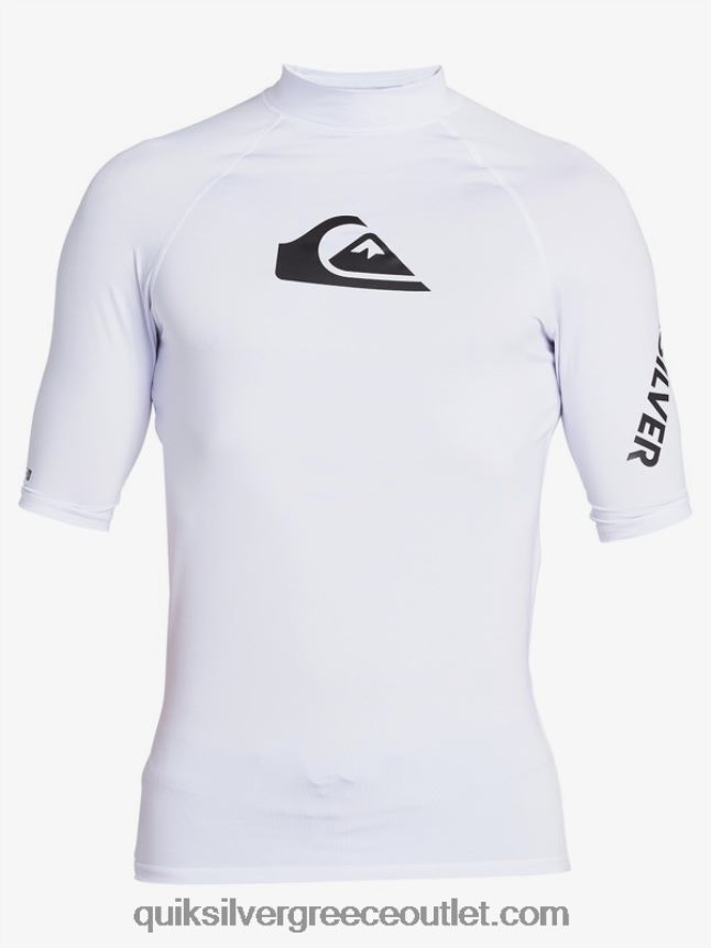 παντός χρόνου κοντομάνικο upf 50 rashguard Quiksilver άνδρες 66LP841262 άσπρο