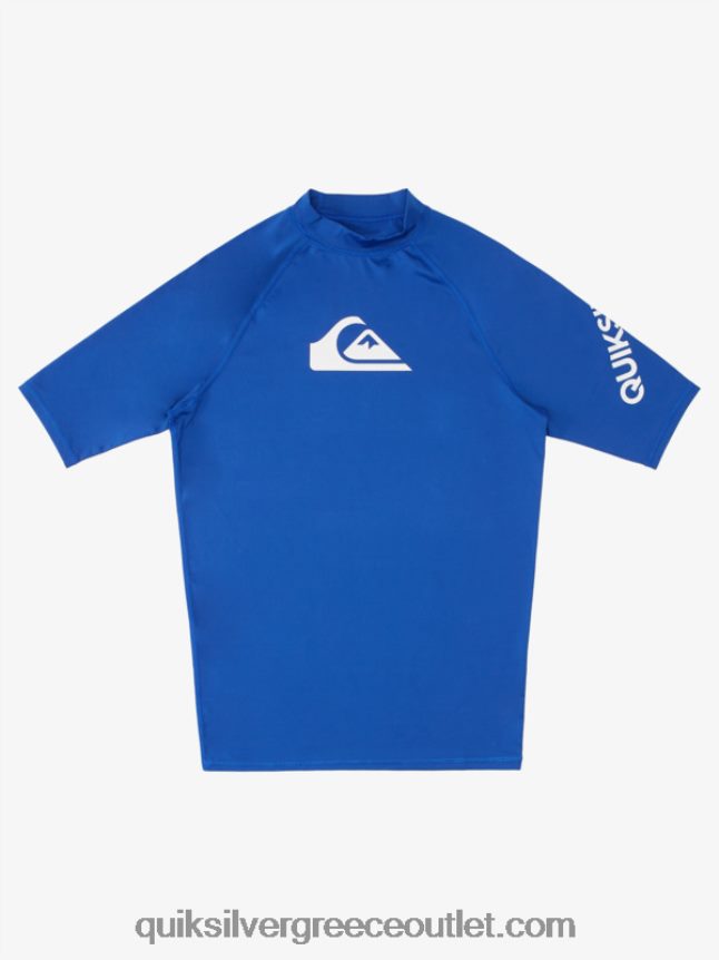 παντός χρόνου κοντομάνικο upf 50 rashguard Quiksilver άνδρες 66LP841264 ηλεκτρικό βασιλικό