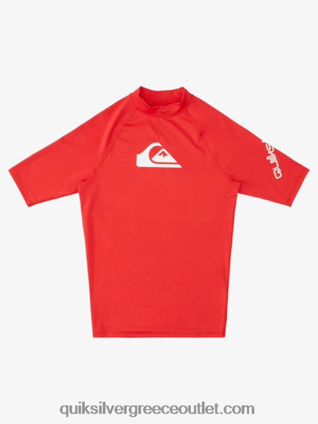 παντός χρόνου κοντομάνικο upf 50 rashguard Quiksilver άνδρες 66LP841266 κουκ κόκκινο