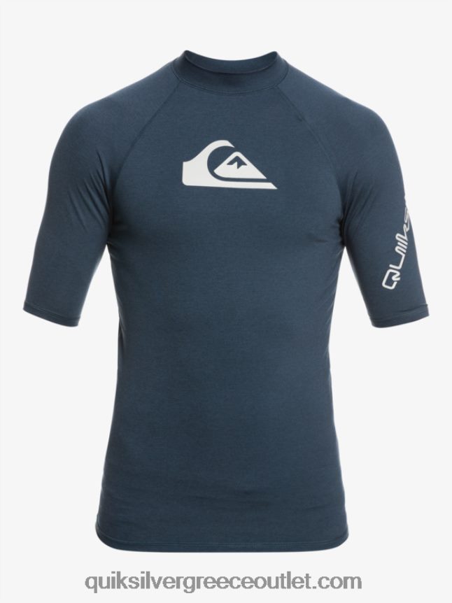 παντός χρόνου κοντομάνικο upf 50 rashguard Quiksilver άνδρες 66LP84812 ναυτικό σακάκι ρείκι