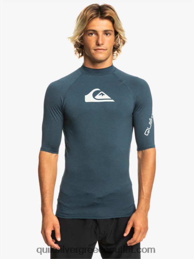 παντός χρόνου κοντομάνικο upf 50 rashguard Quiksilver άνδρες 66LP84812 ναυτικό σακάκι ρείκι