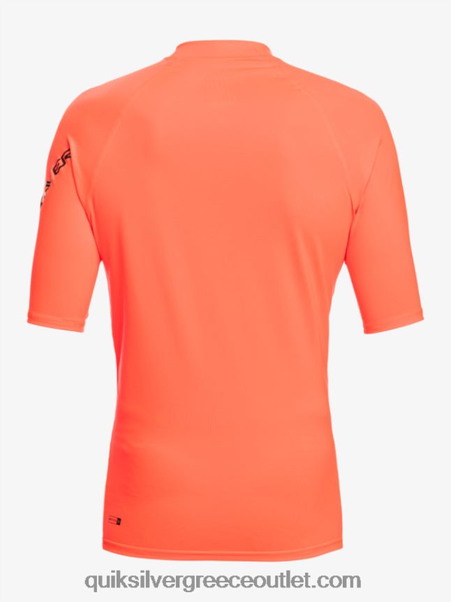 παντός χρόνου κοντομάνικο upf 50 rashguard Quiksilver άνδρες 66LP84813 φλογερό κοράλλι