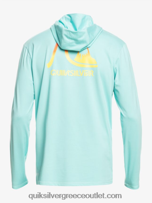 κουκούλα με κουκούλα μακρυμάνικο upf 50 surf tee Quiksilver άνδρες 66LP841835 άγγελος μπλε ρείκι