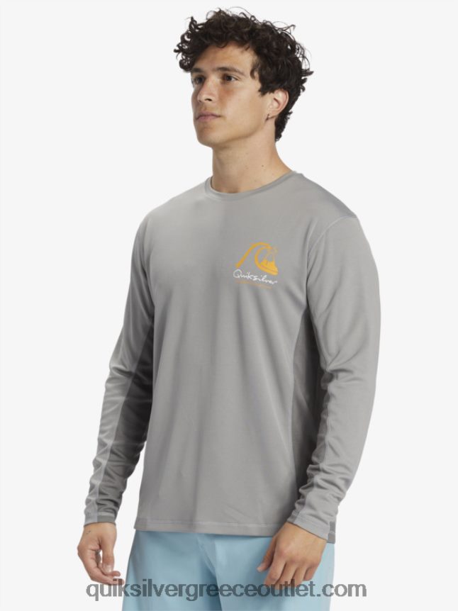 waterman bamboo check 2 upf 50 μακρυμάνικο μπλουζάκι σερφ Quiksilver άνδρες 66LP84258 είδος υφάσματος