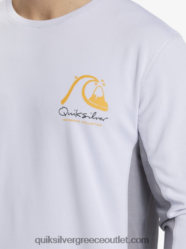 waterman bamboo check 2 upf 50 μακρυμάνικο μπλουζάκι σερφ Quiksilver άνδρες 66LP84260 άσπρο