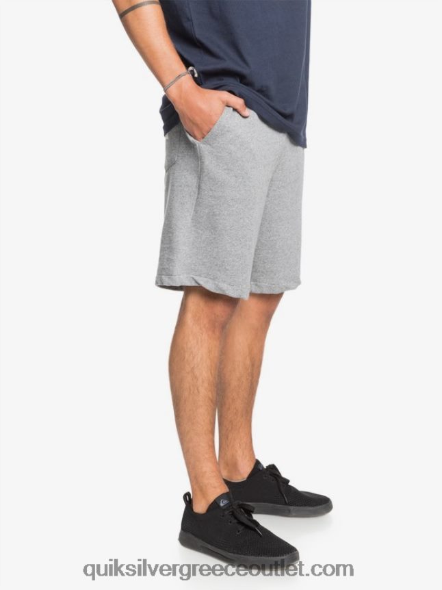 απαραίτητα 19 βιολογικά φούτερ Quiksilver άνδρες 66LP841659 ανοιχτό γκρι ρείκι
