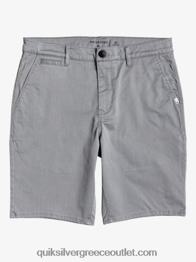 καθημερινό παντελόνι τσεπάκι 20 σινέ Quiksilver άνδρες 66LP841312 ανοιχτό γκρι ρείκι