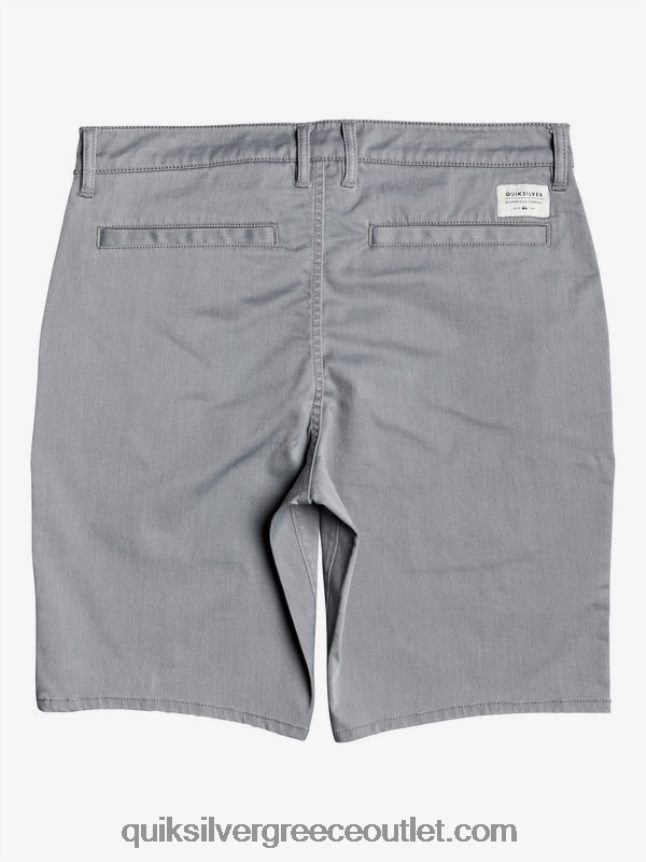 καθημερινό παντελόνι τσεπάκι 20 σινέ Quiksilver άνδρες 66LP841312 ανοιχτό γκρι ρείκι