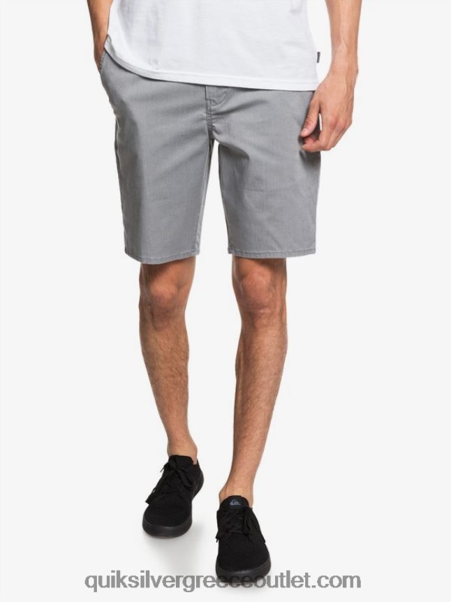 καθημερινό παντελόνι τσεπάκι 20 σινέ Quiksilver άνδρες 66LP841312 ανοιχτό γκρι ρείκι