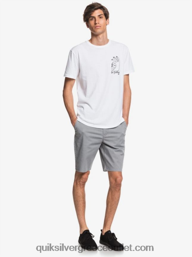 καθημερινό παντελόνι τσεπάκι 20 σινέ Quiksilver άνδρες 66LP841312 ανοιχτό γκρι ρείκι