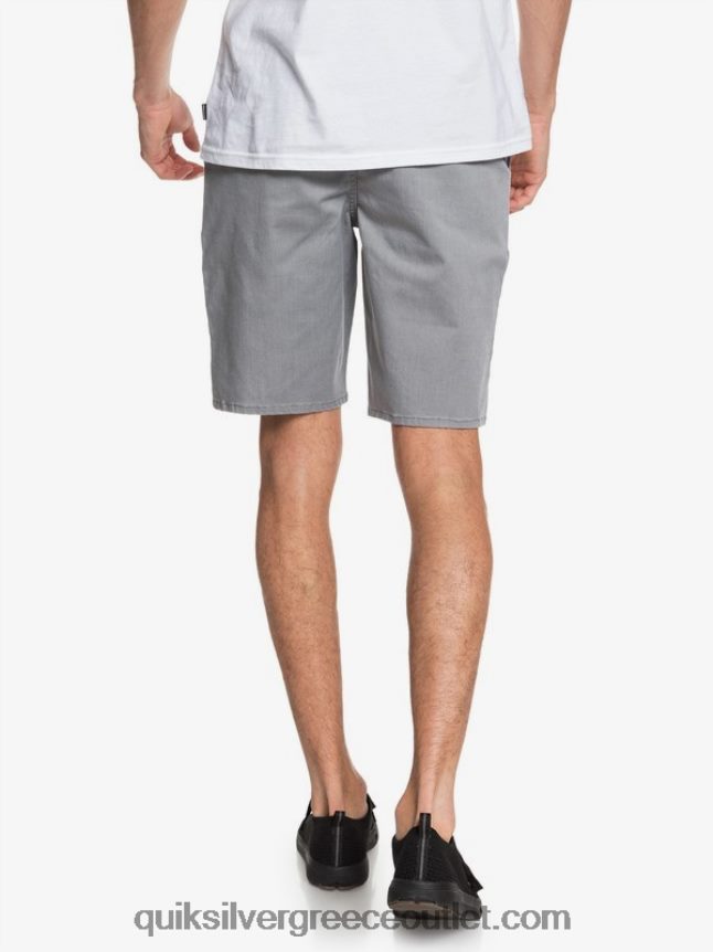 καθημερινό παντελόνι τσεπάκι 20 σινέ Quiksilver άνδρες 66LP841312 ανοιχτό γκρι ρείκι