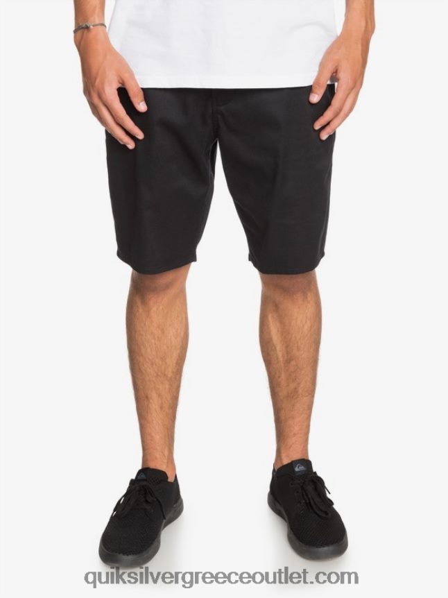 καθημερινό παντελόνι τσεπάκι 20 σινέ Quiksilver άνδρες 66LP841314 μαύρος