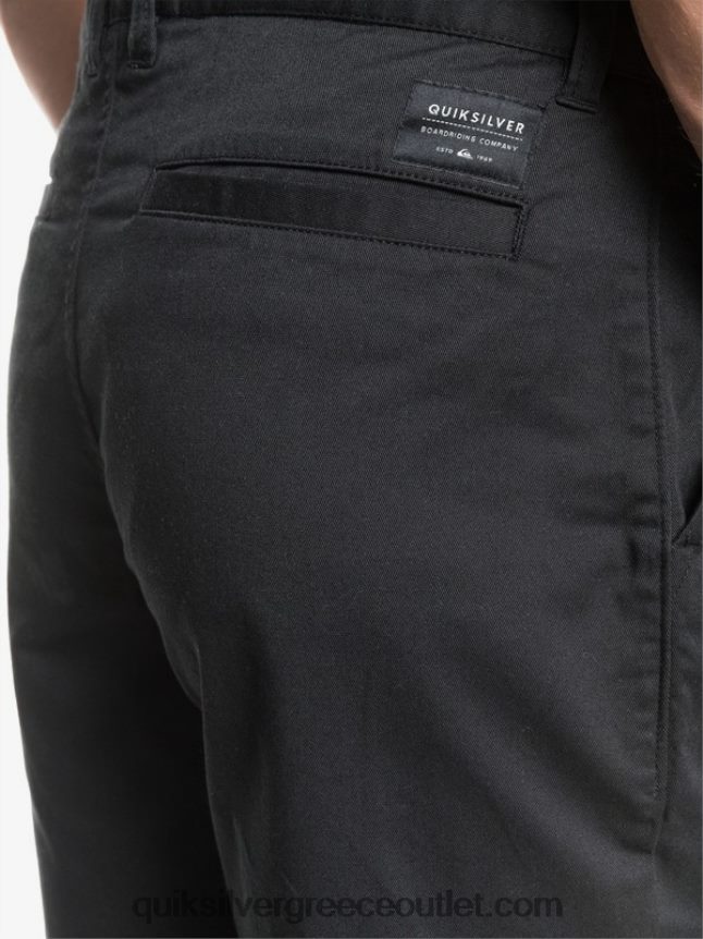 καθημερινό παντελόνι τσεπάκι 20 σινέ Quiksilver άνδρες 66LP841314 μαύρος