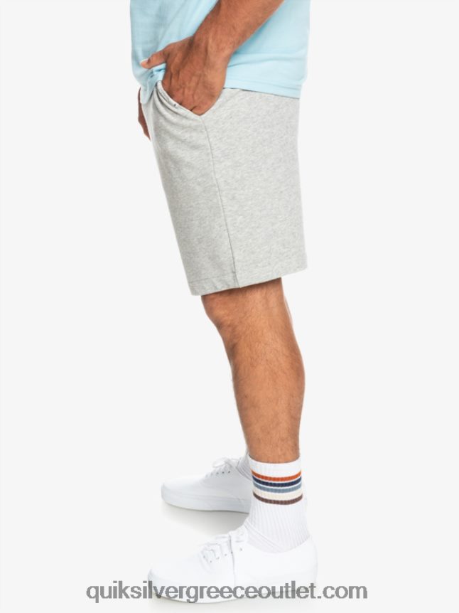 τα απαραίτητα σορτς φούτερ Quiksilver άνδρες 66LP841272 ανοιχτό γκρι ρείκι