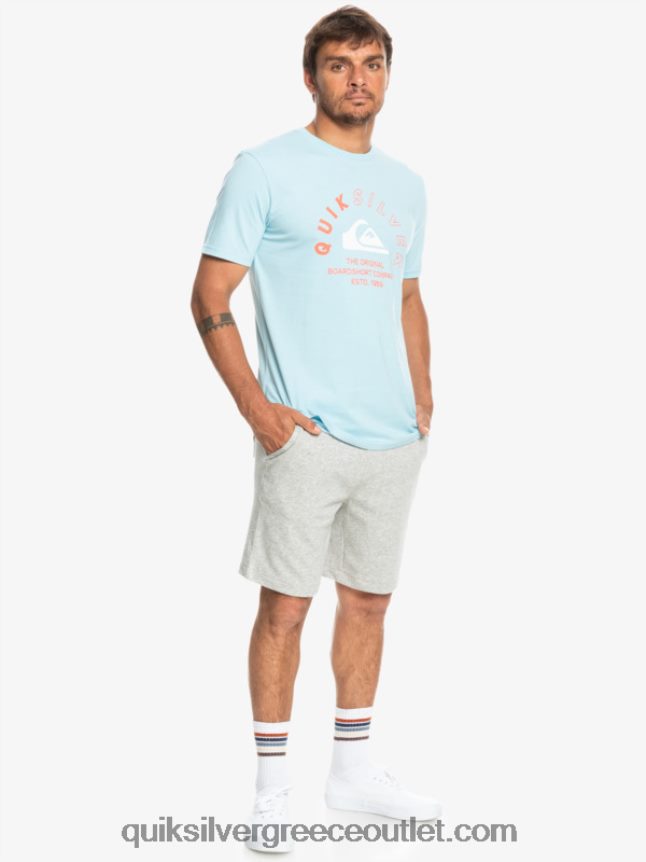 τα απαραίτητα σορτς φούτερ Quiksilver άνδρες 66LP841272 ανοιχτό γκρι ρείκι
