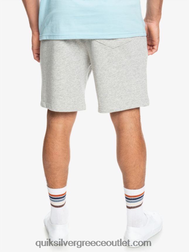 τα απαραίτητα σορτς φούτερ Quiksilver άνδρες 66LP841272 ανοιχτό γκρι ρείκι