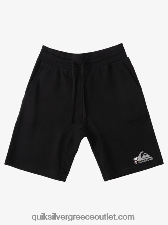 σορτς τοπικών μύθων Quiksilver x Peanuts άνδρες 66LP841883 μαύρος