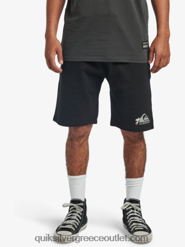 σορτς τοπικών μύθων Quiksilver x Peanuts άνδρες 66LP841883 μαύρος