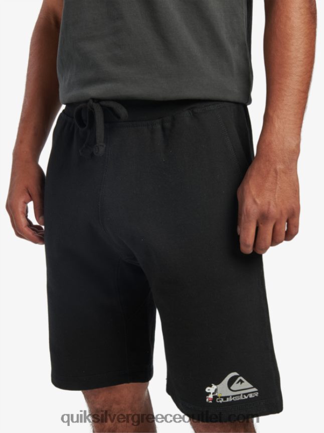 σορτς τοπικών μύθων Quiksilver x Peanuts άνδρες 66LP841883 μαύρος