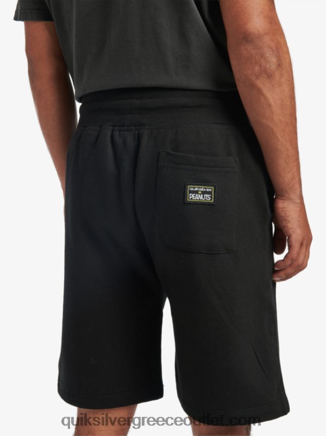 σορτς τοπικών μύθων Quiksilver x Peanuts άνδρες 66LP841883 μαύρος