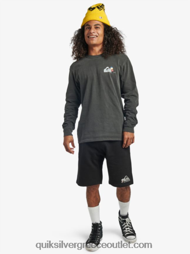 σορτς τοπικών μύθων Quiksilver x Peanuts άνδρες 66LP841883 μαύρος