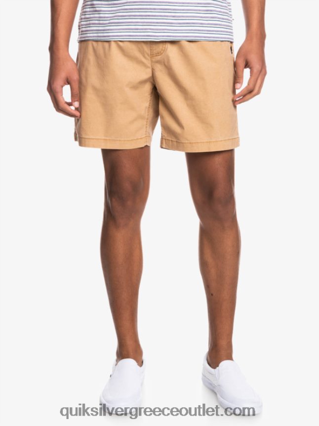 taxer 17 ελαστικό σορτς μέσης Quiksilver άνδρες 66LP841377 ταννίνη