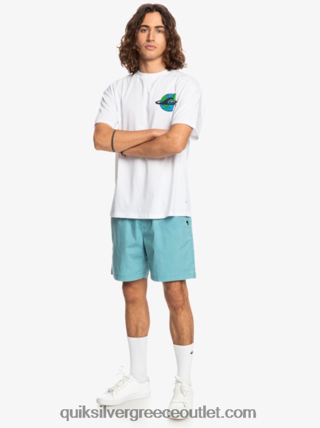 taxer 17 ελαστικό σορτς μέσης Quiksilver άνδρες 66LP841378 μπλε δελφίνι