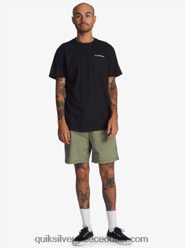 taxer 17 ελαστικό σορτς μέσης Quiksilver άνδρες 66LP841380 τετράφυλλο τριφύλλι