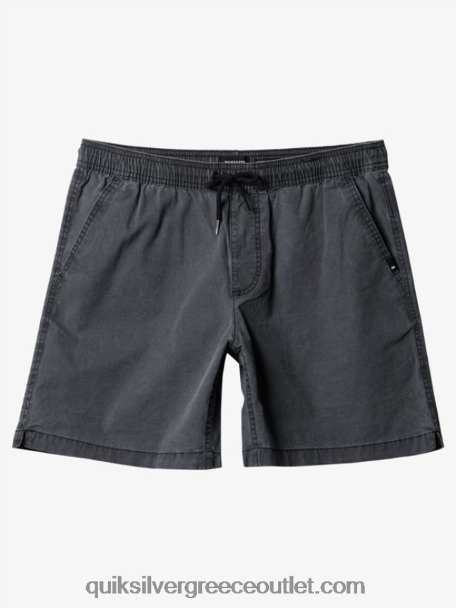 taxer 17 ελαστικό σορτς μέσης Quiksilver άνδρες 66LP841381 μαύρος