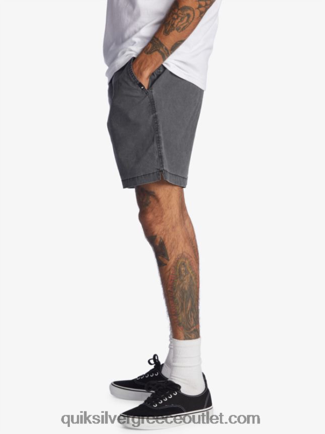taxer 17 ελαστικό σορτς μέσης Quiksilver άνδρες 66LP841381 μαύρος