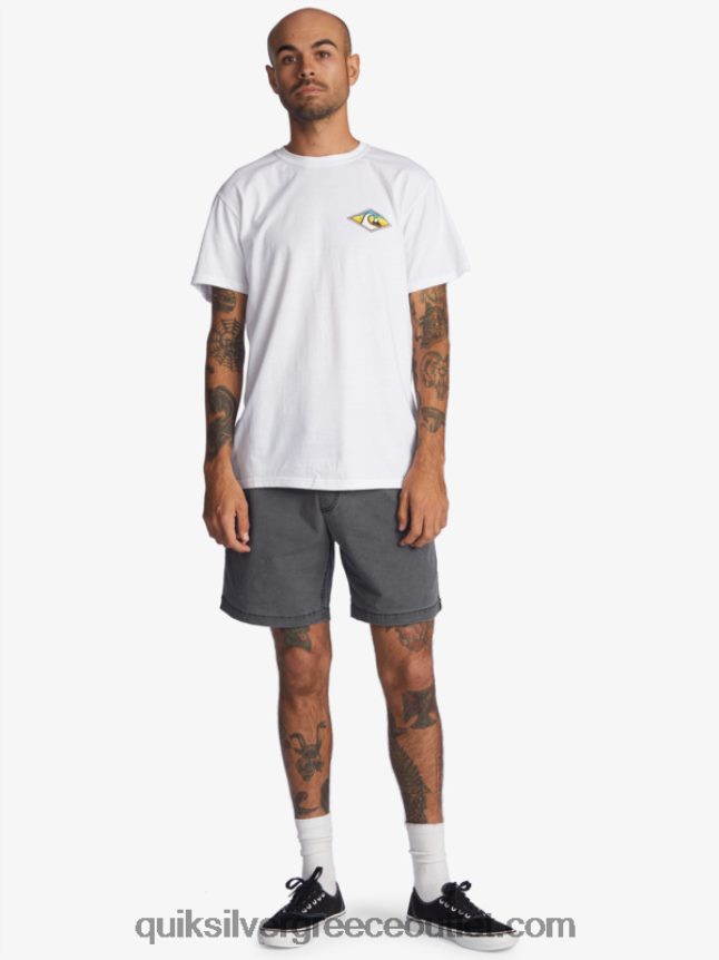 taxer 17 ελαστικό σορτς μέσης Quiksilver άνδρες 66LP841381 μαύρος
