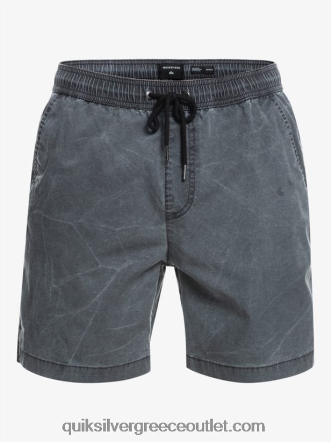 taxer 17 ελαστικό σορτς μέσης Quiksilver άνδρες 66LP841381 μαύρος