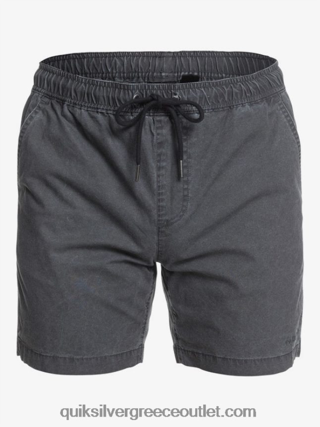 taxer 17 ελαστικό σορτς μέσης Quiksilver άνδρες 66LP841381 μαύρος