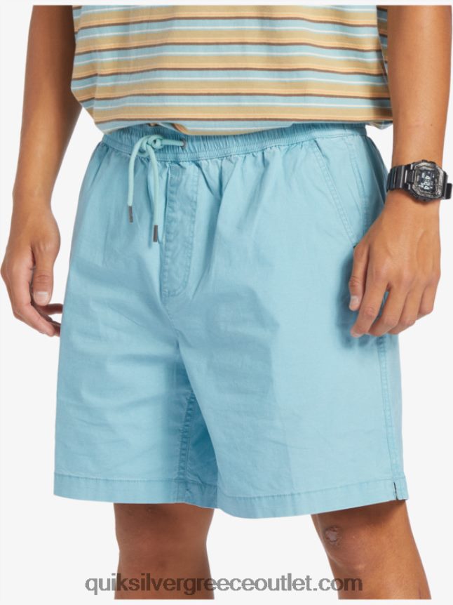 σορτς ελαστικοποιημένο taxer Quiksilver άνδρες 66LP84319 καμέο μπλε