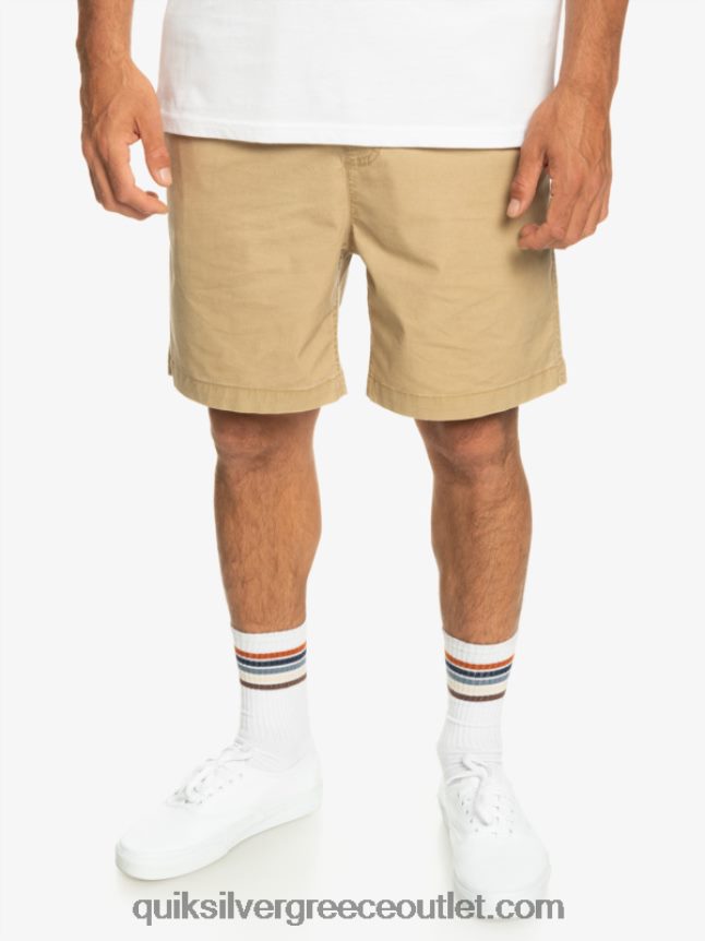 σορτς ελαστικοποιημένο taxer Quiksilver άνδρες 66LP84320 πλαζ