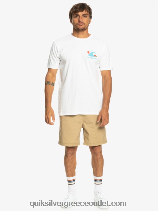 σορτς ελαστικοποιημένο taxer Quiksilver άνδρες 66LP84320 πλαζ