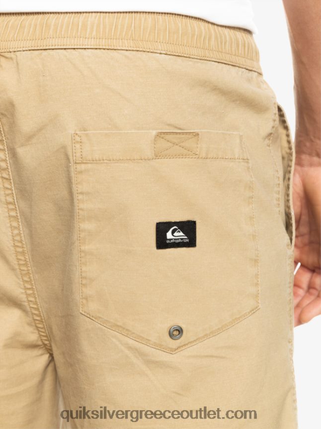 σορτς ελαστικοποιημένο taxer Quiksilver άνδρες 66LP84320 πλαζ