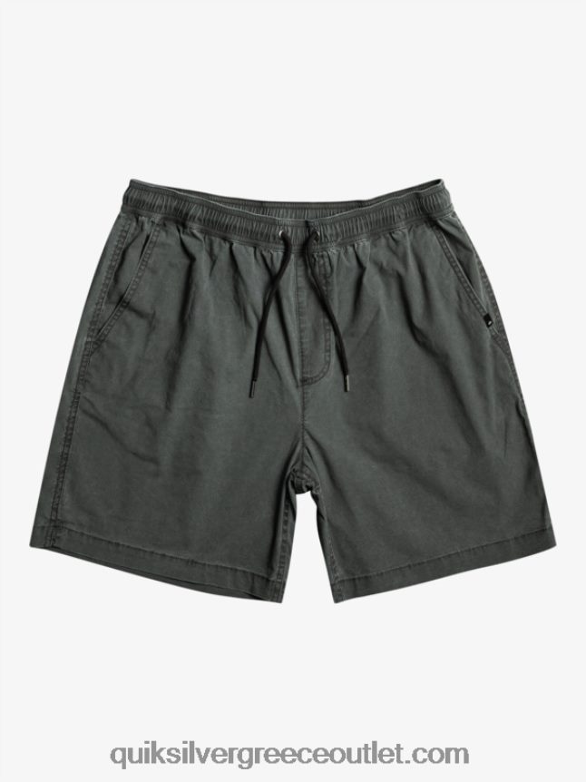 σορτς ελαστικοποιημένο taxer Quiksilver άνδρες 66LP84321 μαύρος