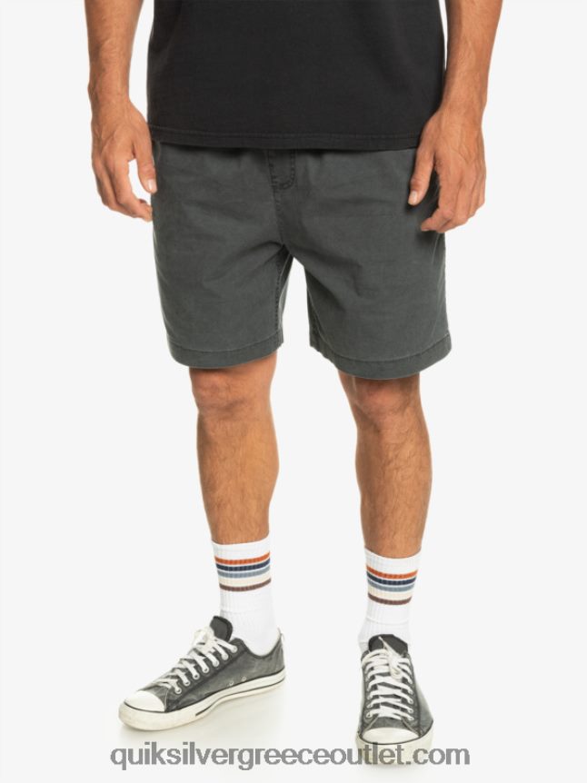 σορτς ελαστικοποιημένο taxer Quiksilver άνδρες 66LP84321 μαύρος