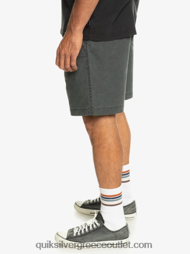 σορτς ελαστικοποιημένο taxer Quiksilver άνδρες 66LP84321 μαύρος