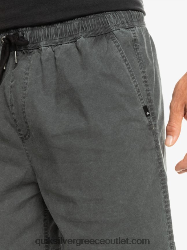 σορτς ελαστικοποιημένο taxer Quiksilver άνδρες 66LP84321 μαύρος